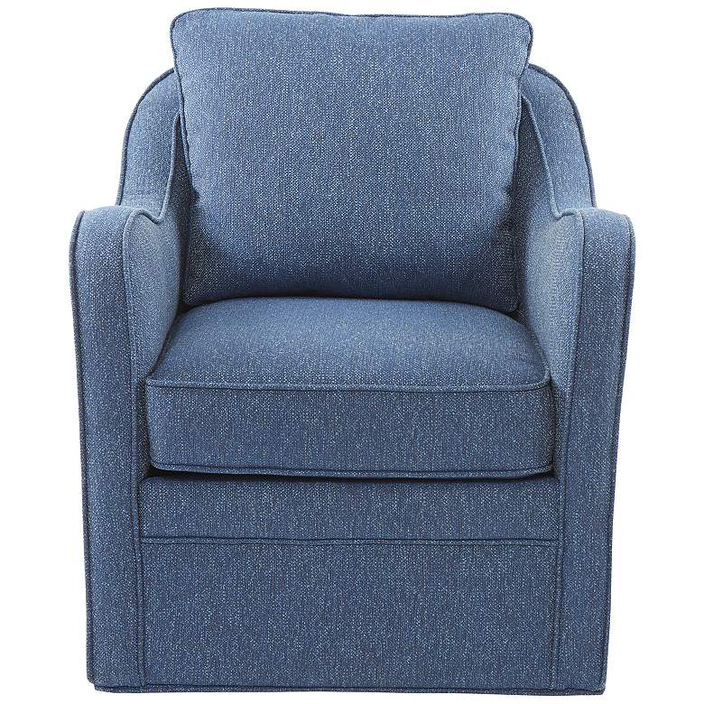 Image 5 Betty Navy Fabric Swivel Accent Armchair more views
