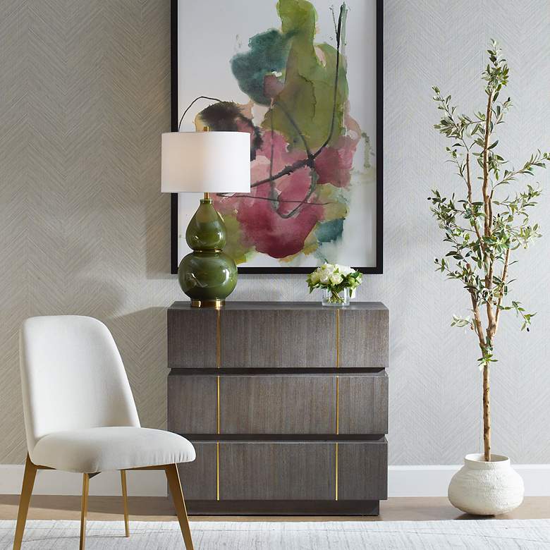 Image 1 Between the Lines 37" Wide x 35" High Acacia Accent Chest