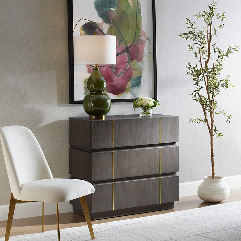 Image 4 Between the Lines 37" Wide x 35" High Acacia Accent Chest more views