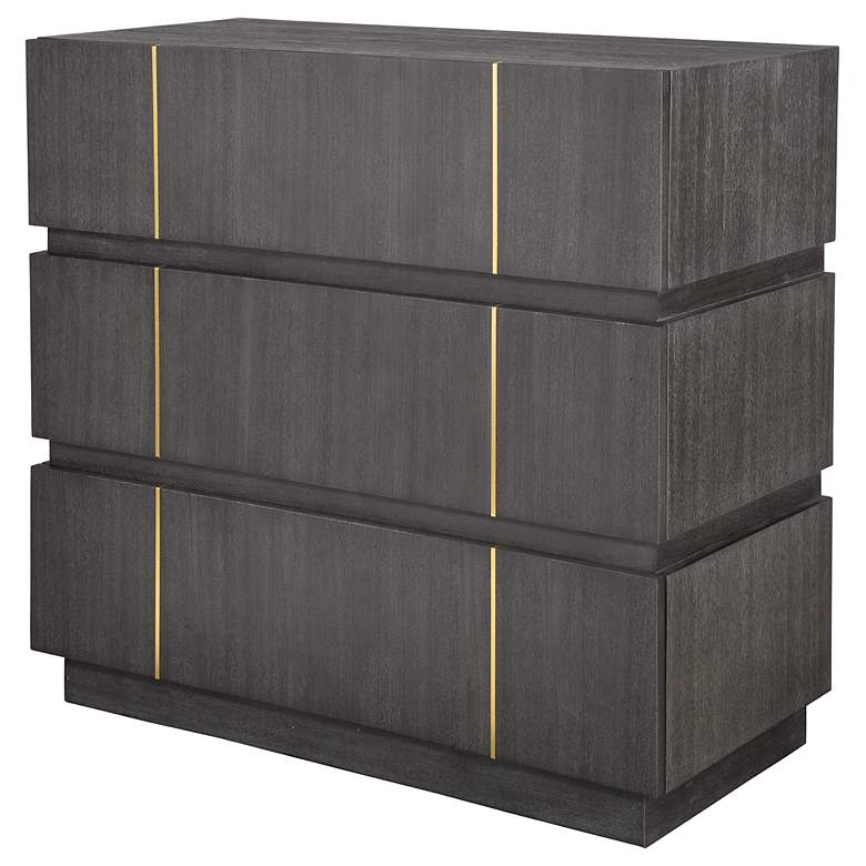 Image 5 Between the Lines 37" Wide x 35" High Acacia Accent Chest more views