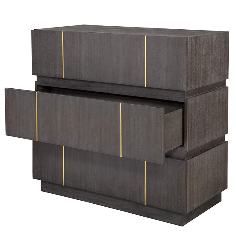 Image 6 Between the Lines 37" Wide x 35" High Acacia Accent Chest more views