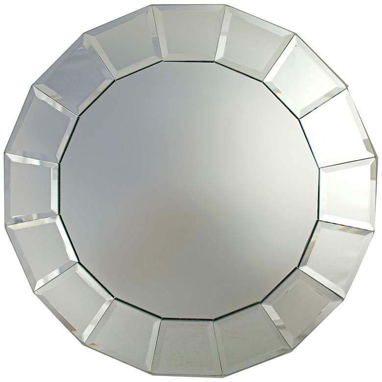 Image 1 Beveled Block 13 inch Wide Mirror Charger Plate