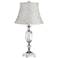 Beveled Crystal Urn Table Lamp with Taupe Speck Shade