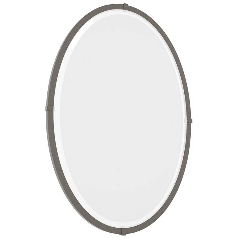 Image 1 Beveled Oval 22.3 inch x 31.7 inch Dark Smoke Wall Mirror