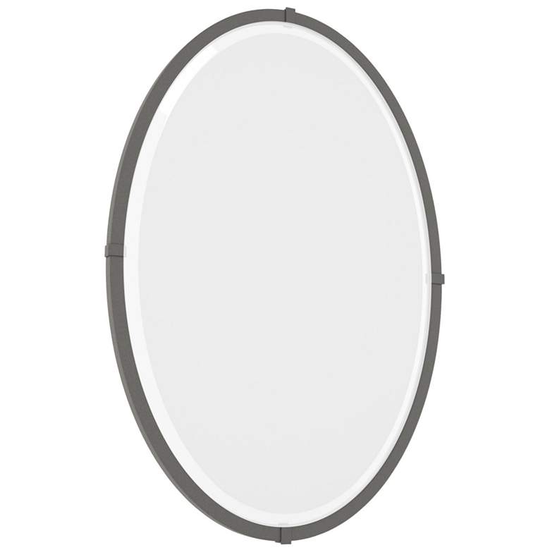 Image 1 Beveled Oval 22.3" x 31.7" Natural Iron Wall Mirror