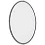 Beveled Oval 22.3" x 31.7" Natural Iron Wall Mirror