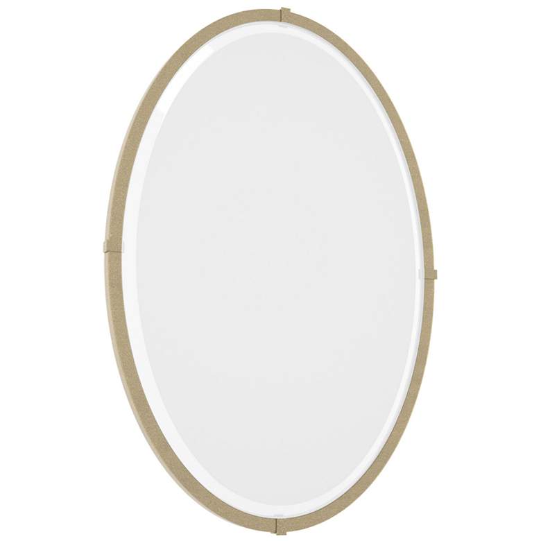 Image 1 Beveled Oval 22.3" x 31.7" Soft Gold Wall Mirror