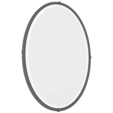 Beveled Oval 22.3" x 31.7" Natural Iron Wall Mirror