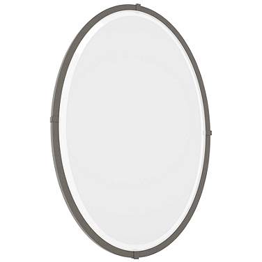 Beveled Oval Dark Smoke 22 1/4" x 31 3/4" Wall Mirror