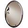 Beveled Oval Mirror with Leaf - Bronze Finish
