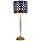 Beverley Gold and Navy Blue Column Table Lamp
