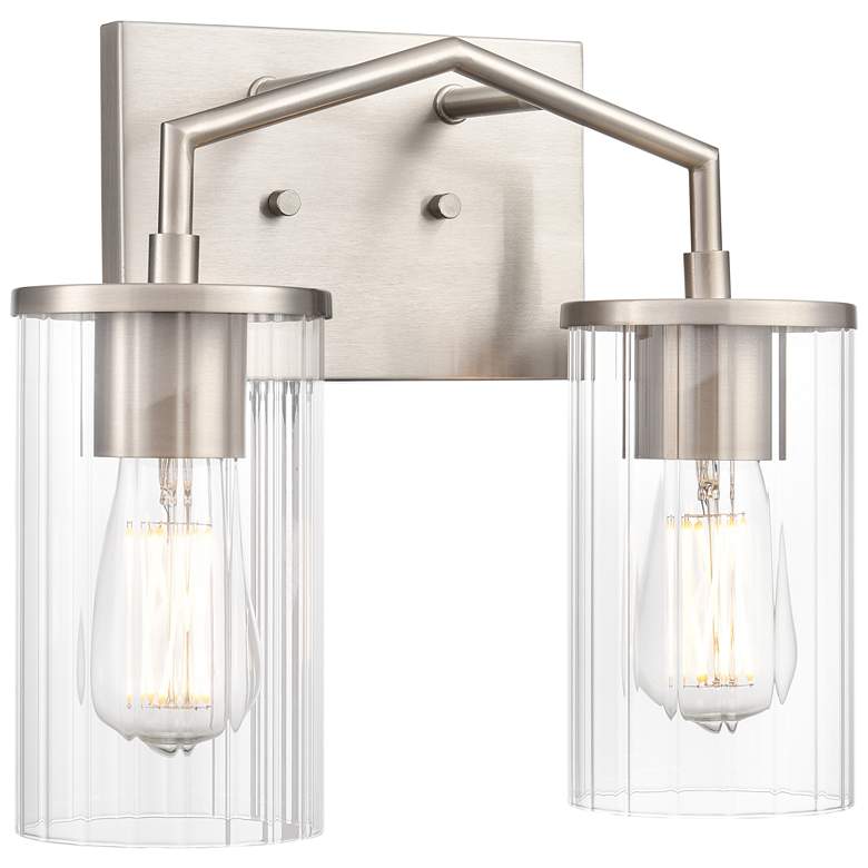 Image 1 Beverlly 13" Wide 2-Light Vanity in Brushed Nickel