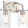 Beverlly 13" Wide 2-Light Vanity in Brushed Nickel