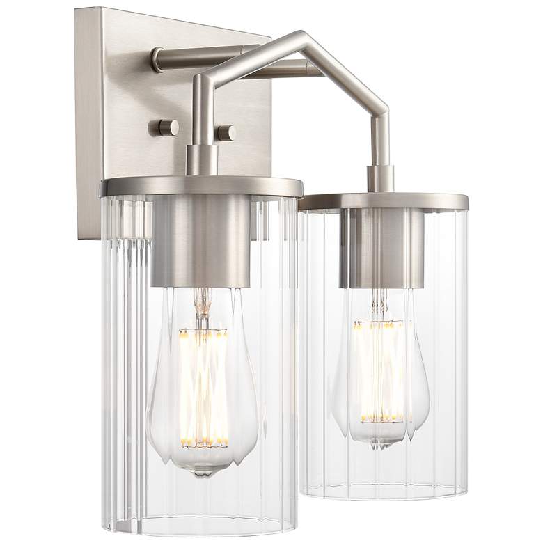 Image 4 Beverlly 13" Wide 2-Light Vanity in Brushed Nickel more views