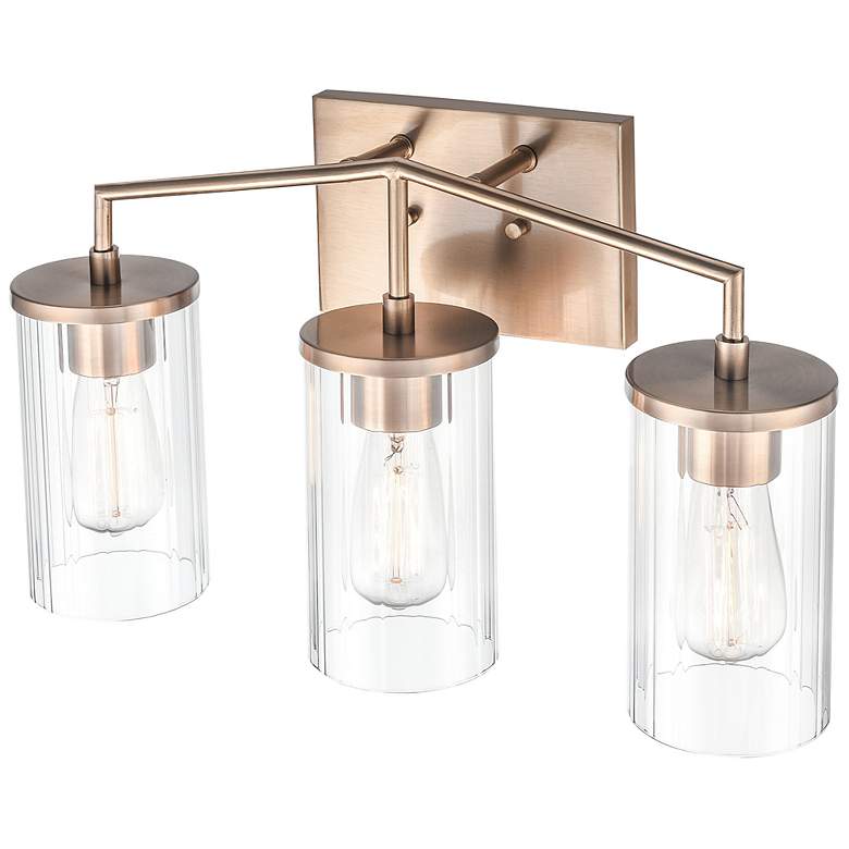 Image 3 Beverlly 20" Wide Modern Gold 3-Light Vanity Bath Light more views