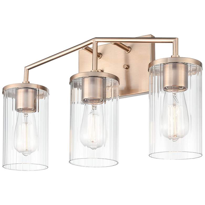Image 5 Beverlly 20" Wide Modern Gold 3-Light Vanity Bath Light more views