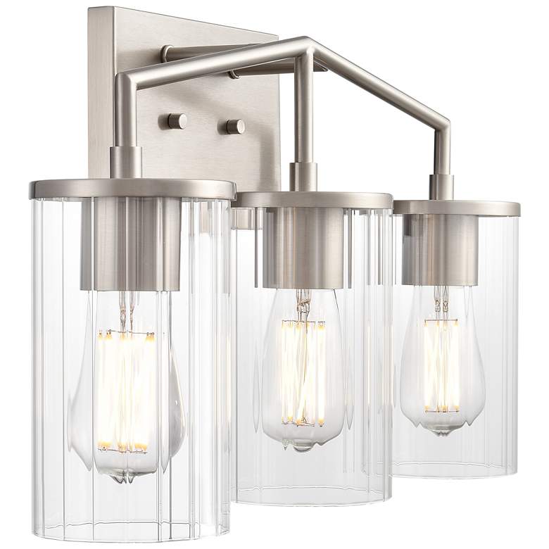 Image 4 Beverlly 20" Wide 3-Light Vanity in Brushed Nickel more views
