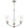 1_Beverlly 21" Wide 3-Light Chandelier in Brushed Nickel