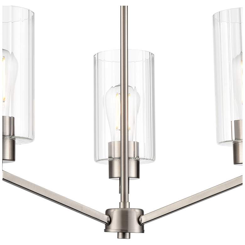 Image 3 Beverlly 21" Wide 3-Light Chandelier in Brushed Nickel more views