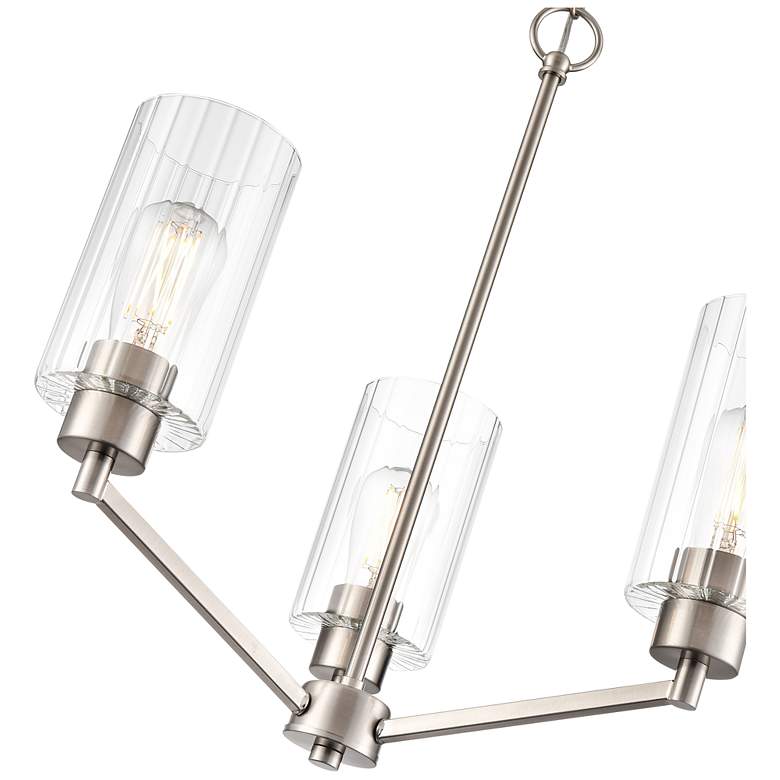 Image 5 Beverlly 21" Wide 3-Light Chandelier in Brushed Nickel more views