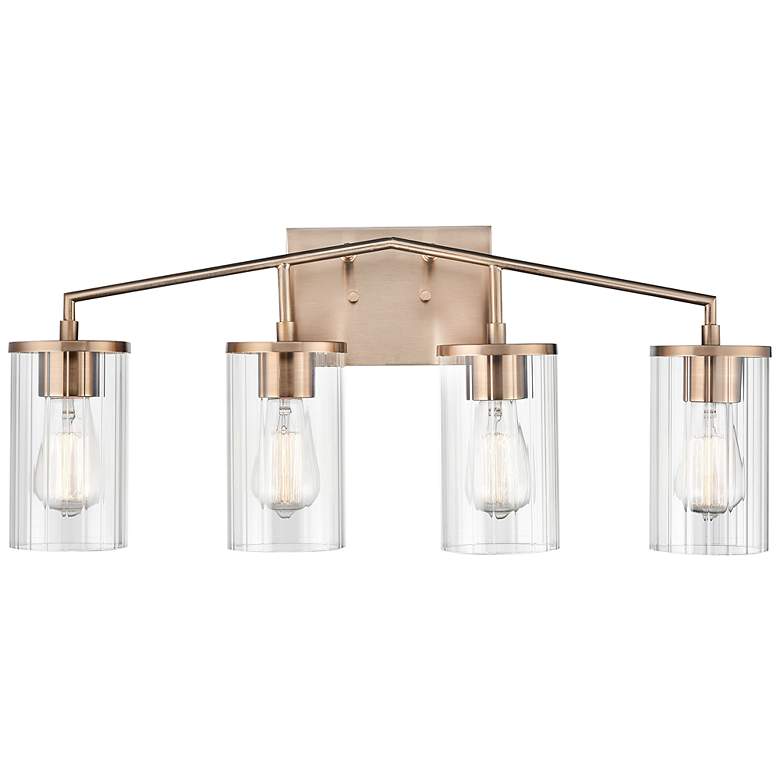 Image 1 Beverlly 25 1/2" Wide Modern Gold 4-Light Bath Light