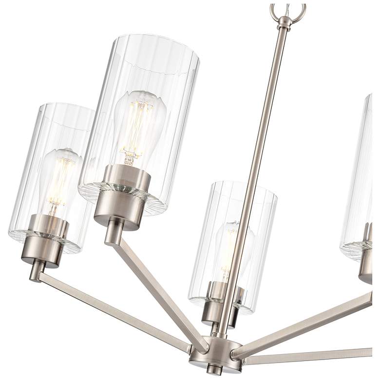 Image 5 Beverlly 26" Wide 5-Light Chandelier in Brushed Nickel more views