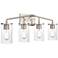 Beverlly 28" Wide 4-Light Vanity in Brushed Nickel