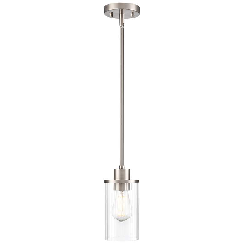 Image 2 Beverlly 4.5" Wide 1-Light Pendant in Brushed Nickel more views