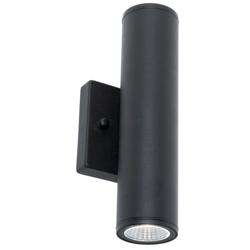 Beverly 10&quot; High Black Outdoor LED Wall Sconce