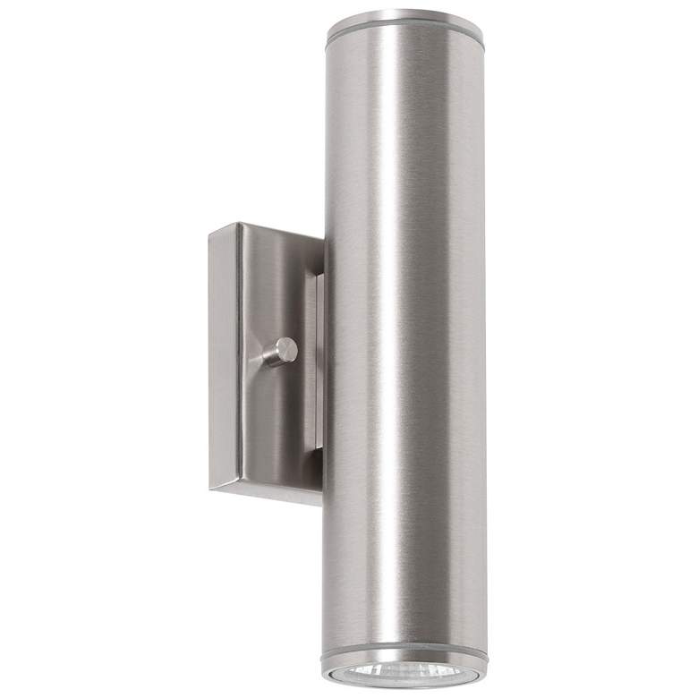 Image 1 Beverly 10" High Satin Nickel Outdoor LED Wall Sconce
