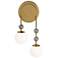 Beverly 21 1/2" High Antique Brass Right Side 2-Light Sconce