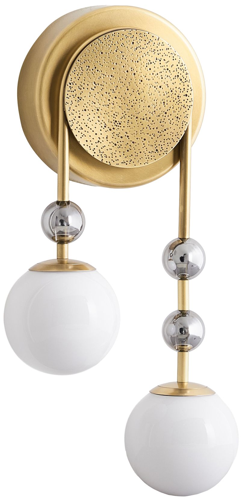 Image 2 Beverly 21 1/2" High Antique Brass Right Side 2-Light Sconce more views