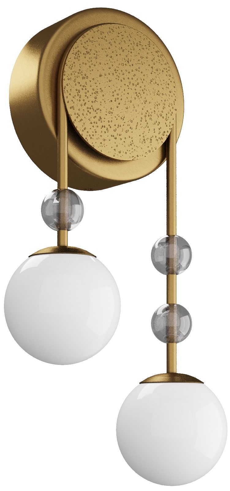 Image 4 Beverly 21 1/2" High Antique Brass Right Side 2-Light Sconce more views