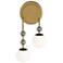Beverly 21 1/2"H Antique Brass Left Side 2-Light Wall Sconce