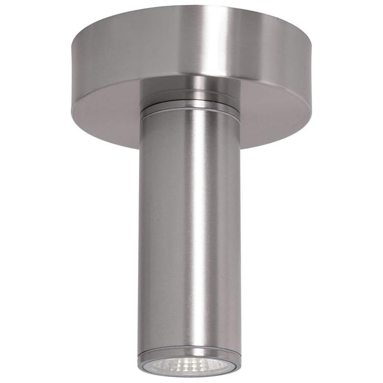 Image 1 Beverly 5.91" Wide Satin Nickel Outdoor LED Flush Mount