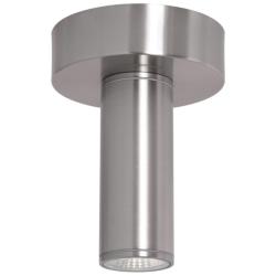 Beverly 5.91&quot; Wide Satin Nickel Outdoor LED Flush Mount