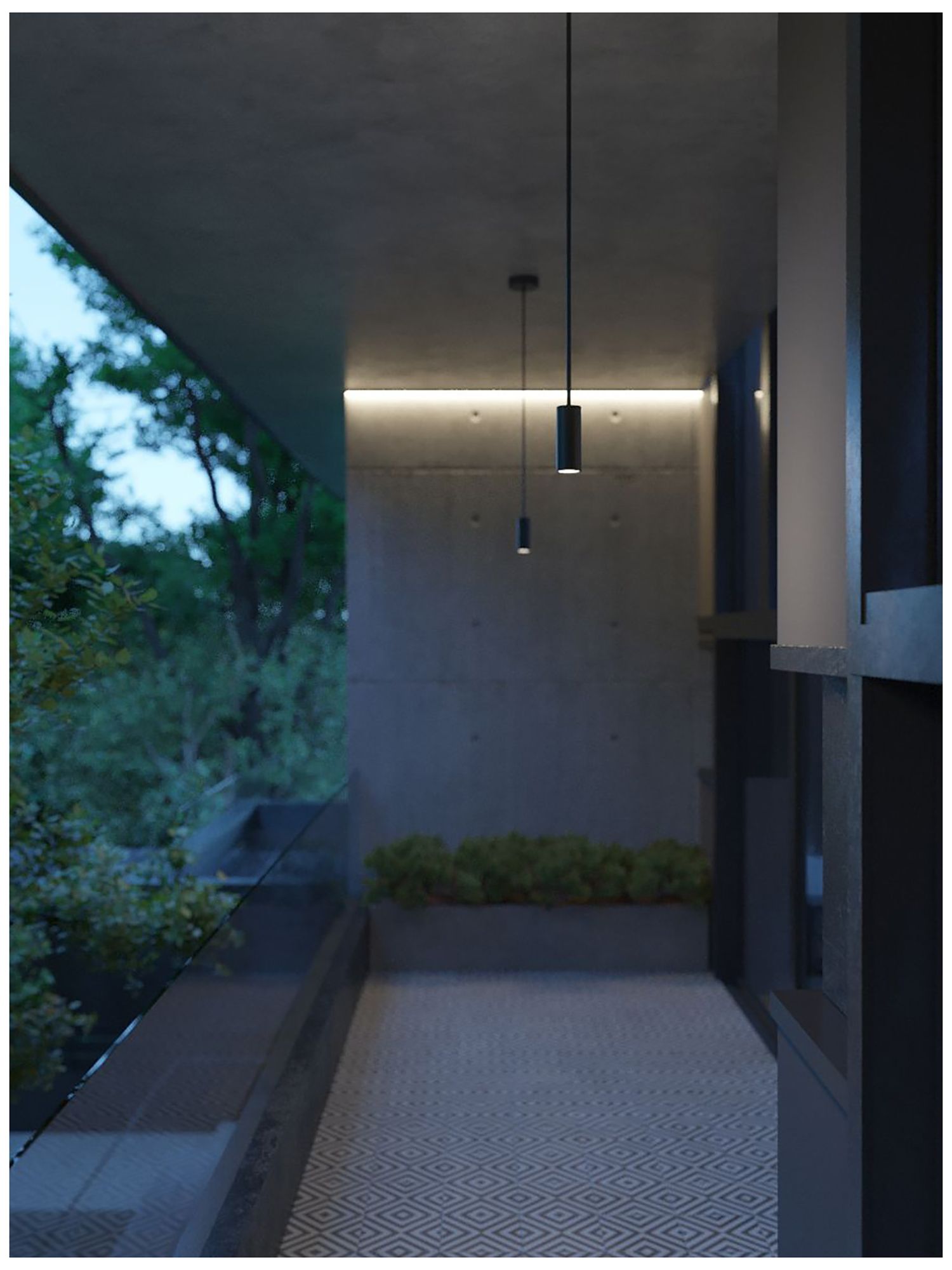 Image 2 Beverly 5.91" Wide Black Outdoor LED Pendant - Made to Order more views