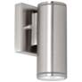 Beverly 6.25" High Satin Nickel Outdoor LED Wall Sconce