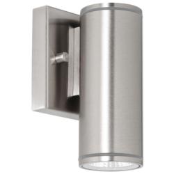 Beverly 6.25&quot; High Satin Nickel Outdoor LED Wall Sconce