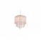 Beverly Dr. 16"W Stainless Steel and White Silk Chandelier