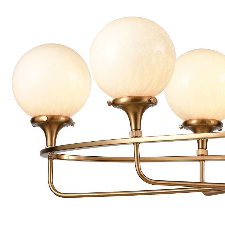 Image 4 Beverly Hills 38" Wide 6-Light Linear Chandelier - Satin Brass more views