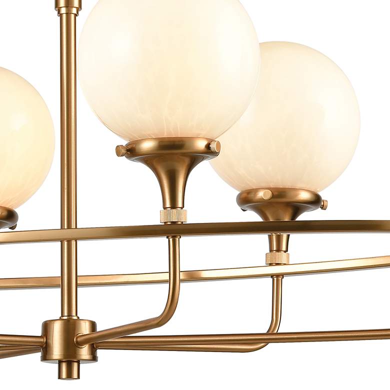 Image 5 Beverly Hills 38" Wide 6-Light Linear Chandelier - Satin Brass more views
