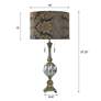 Beverly Smoked Metallic Glass and Antique Brass Table Lamp
