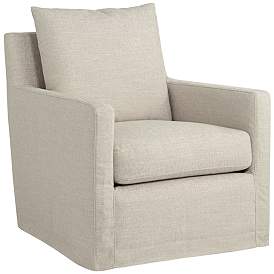 Image1 of Beverly Wiley Flax Fabric Swivel Accent Chair