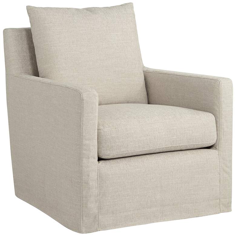 Image 1 Beverly Wiley Flax Fabric Swivel Accent Chair