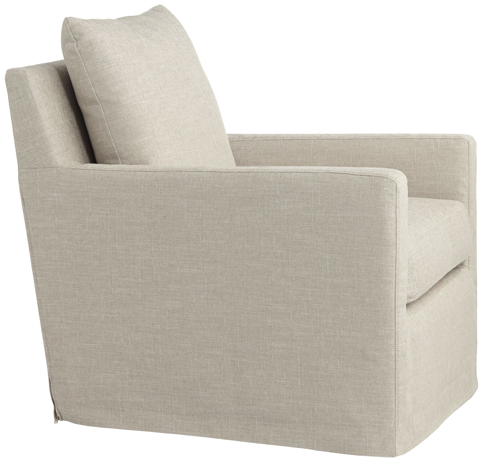 Beverly Wiley Flax Fabric Swivel Accent Chair