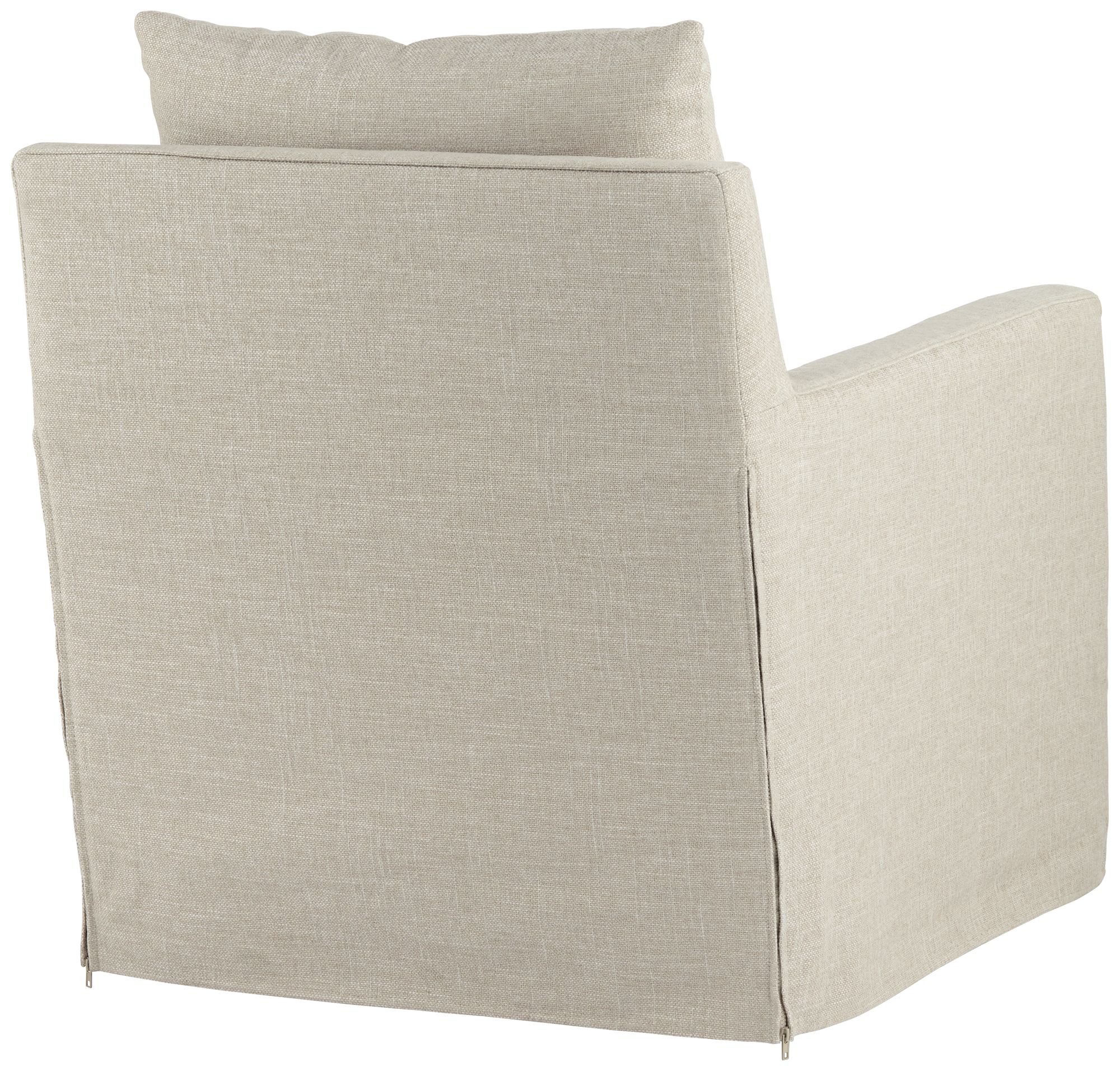 Beverly Wiley Flax Fabric Swivel Accent Chair