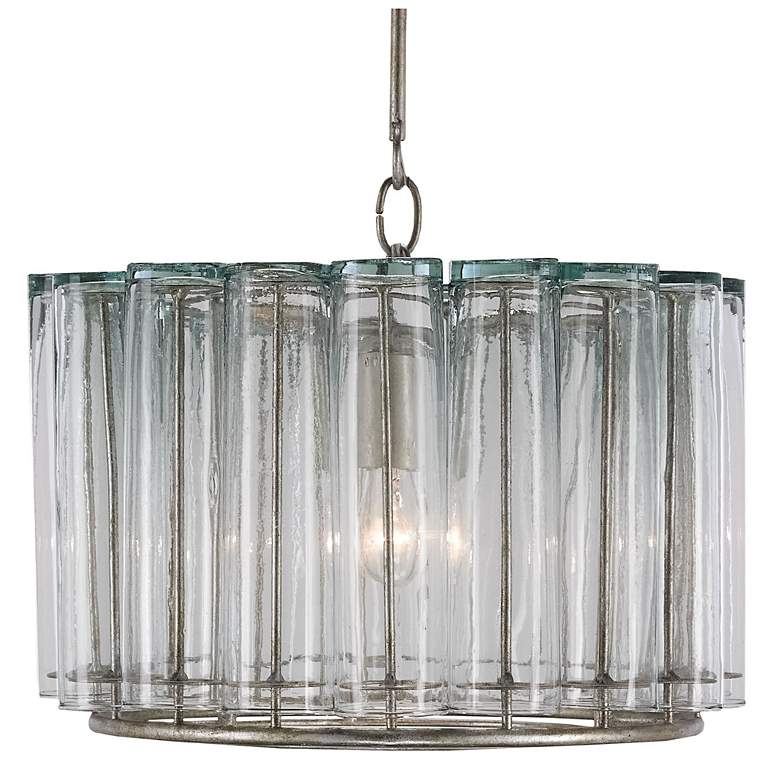 Image 1 Bevilacqua 13 1/4" Wide Silver Leaf Pendant Light