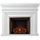 Bevonly 45 3/4" Wide White Gold Wood Electric Fireplace
