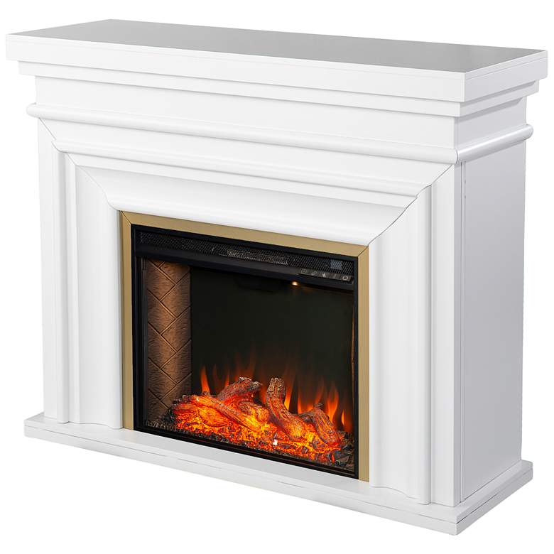 Image 2 Bevonly 45 3/4" Wide White Smart Electric LED Fireplace
